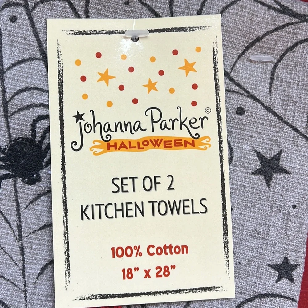 NWT Johanna Parker Halloween kitchen towels